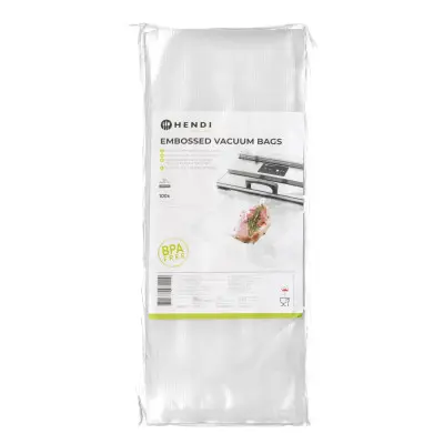 Reliéfní vakuové sáčky - 100 ks, HENDI, 100 ks, 150x400mm | 971420